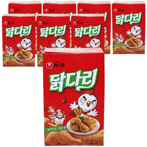 농심닭다리 후라이드 치킨맛, 66g, 12개