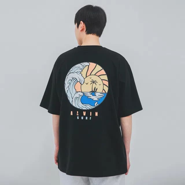 앨빈클로 SURF IN MEMORY 오버핏 반팔티