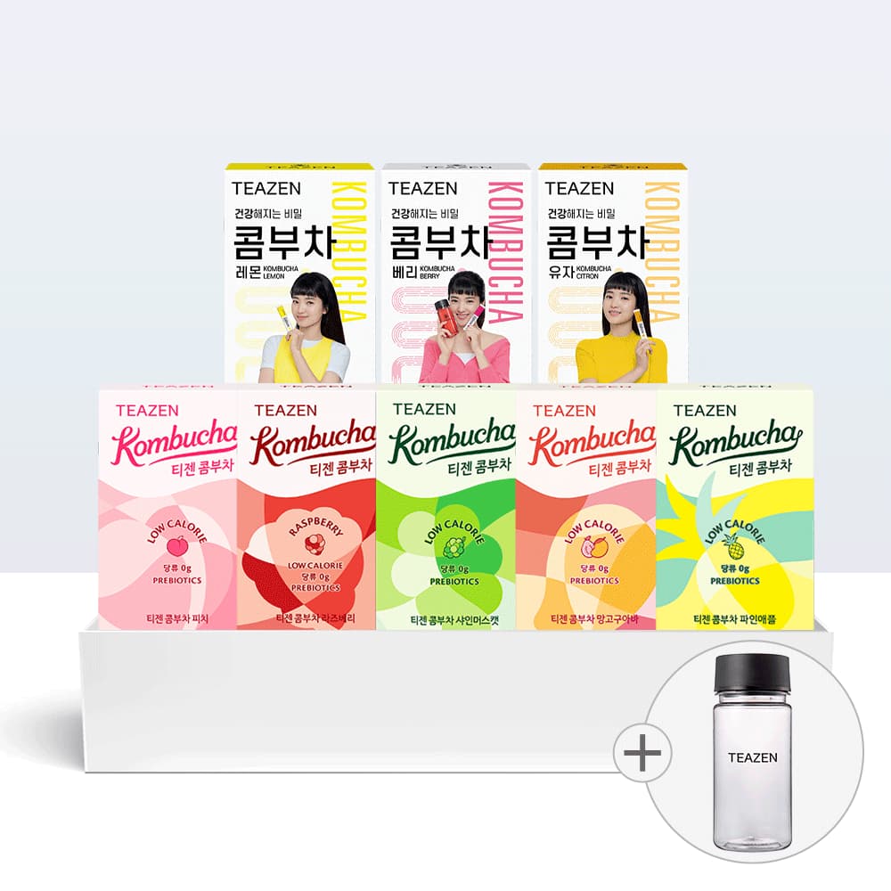 티젠 콤부차 10스틱x8종 (80개) + 에코보틀(빼면 1000원 차감)