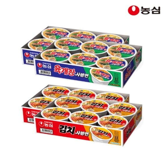 김치사발면 12개 + 육개장사발면 12개 외