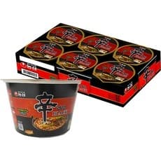 신라면 블랙 사발 컵라면 101g 6개