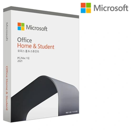 역대 최저가 MS 오피스 2021 Office Home Student 패키지 영구사용 가정용 PKC