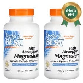 닥터스베스트 킬레이트화 고흡수 마그네슘 100mg 240정 2통