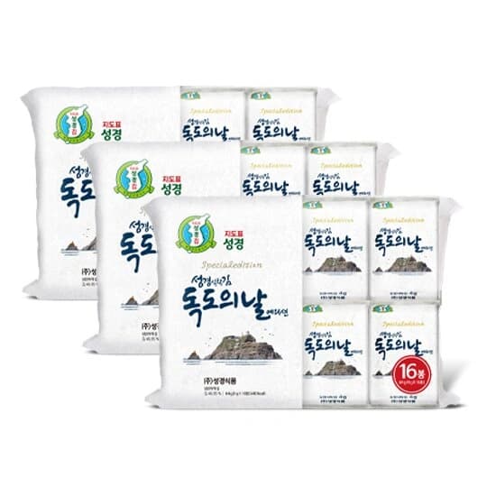 재래 식탁김 독도에디션 4g 16봉 X 3개 총 48봉