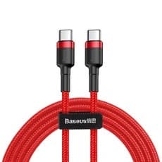 베이스어스 카풀시리즈 C to C타입 PD2.0 60W QC3.0 초고속 충전케이블 (20V 3A), 2m, 레드