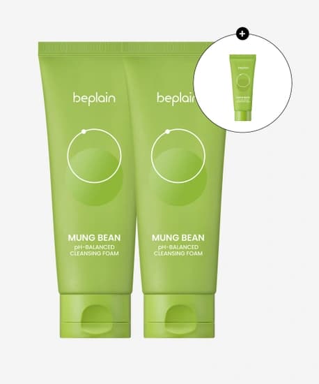 비플레인 녹두 약산성 클렌징 폼 160ml 2개 (+40ml 증정)