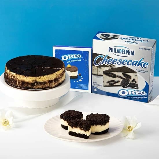오레오 미니 치즈케익 150g 4개+필라델피아 치즈케익 오레오 794g 1개
