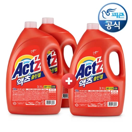 액츠 클린젤 일반드럼겸용 3.1L x 3개