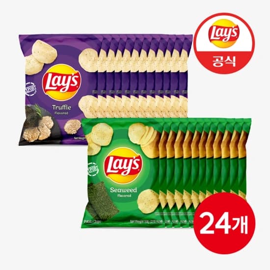 Lays감자칩 씨위드 50g 12개 + 트러플 50g 12개=24개
