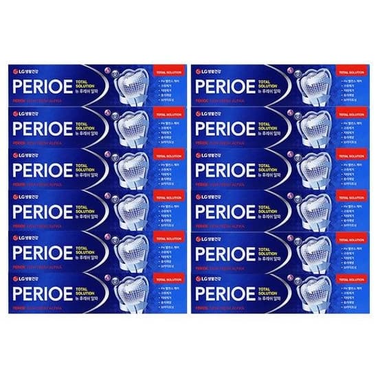페리오 뉴후레쉬 알파치약 170g 12개+토탈7 마일드 치약 120g