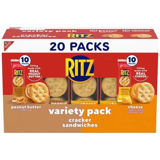 RITZ 땅콩 버터 샌드위치 크래커 20개 치즈 샌드위치 크래커 20개 총 40개