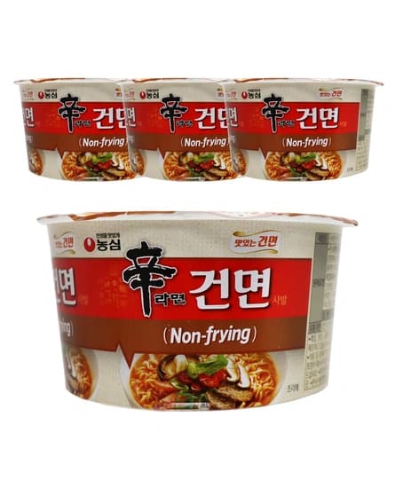 농심 신라면 건면 사발 77g, 4개