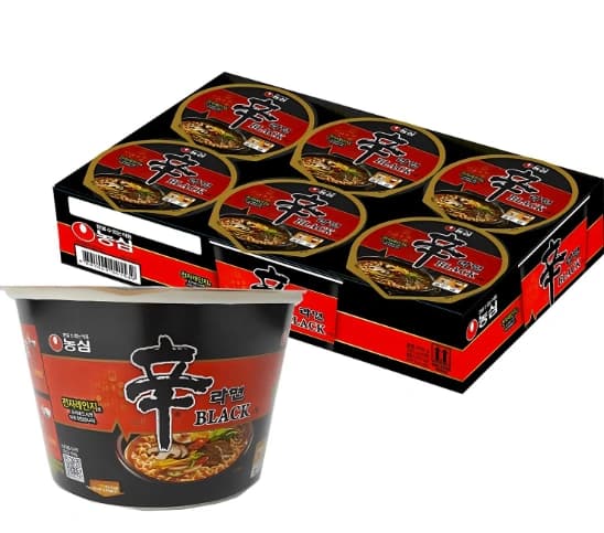 신라면 블랙 사발 컵라면 101g x 6개
