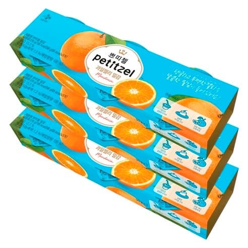 쁘띠첼 과일젤리 밀감, 270g, 3개 (90g 9개)