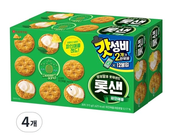 롯데웰푸드 롯데샌드 오리지날, 315g, 4개