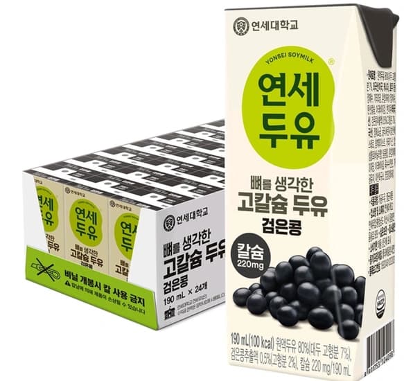 연세두유 뼈를 생각한 고칼슘 검은콩, 190ml, 24개