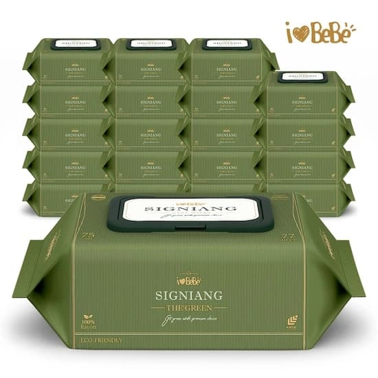 아이러브베베 100%레이온 물티슈 75평량 77매 20팩