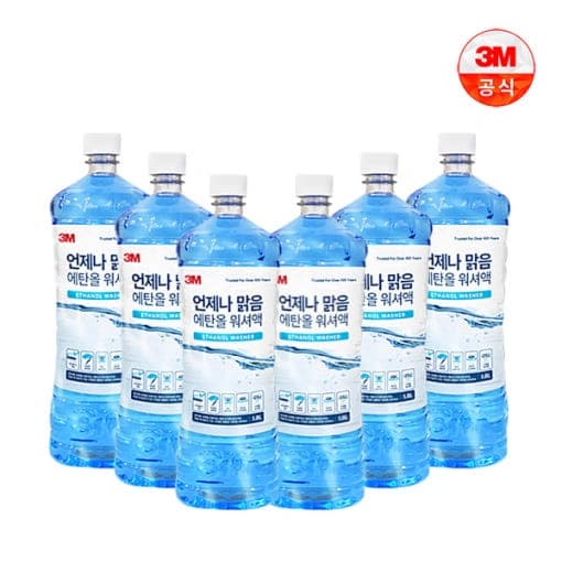 3M 언제나맑음 에탄올 워셔액 1.8L 6개