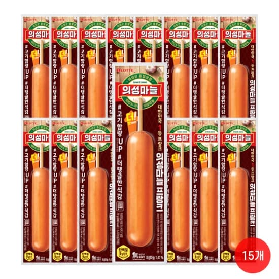 롯데햄 의성 마늘 프랑크 70g 15개 코인딜