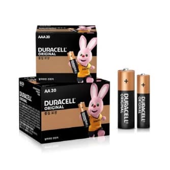 듀라셀 알카라인 건전지 AA 20p + AAA 20p, 40개입