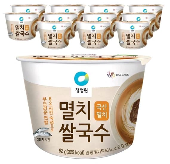 청정원 멸치 쌀국수, 92g, 12개