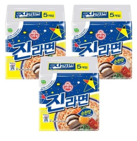 오뚜기 진라면 순한맛 120g, 15개