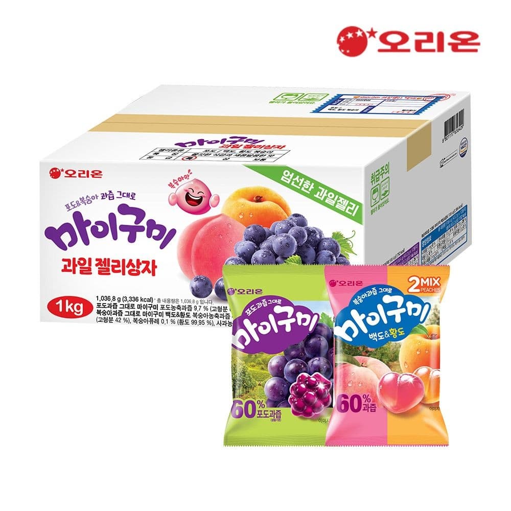 오리온 마이구미 과일 젤리 상자(1,036.8g / 마이구미 24개입) (카드)