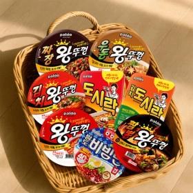 왕뚜껑 비빔면 도시락 오리지날 김치 짬뽕 우동 짜장 컵라면 8종 15개~21개골라담기