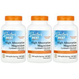 고흡수 마그네슘 200mg 240정 x3통 (1정당 100mg)