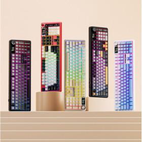 Aula 독거미 F108 pro 유무선 기계식 키보드 풀배열 핫스왑 블루투스 8000mAh 2.4G RGB 재고확보