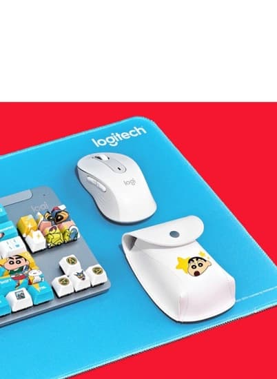 짱구 콜라보 로지텍 시그니처 M650 무소음 마우스 (무선마우스+파우치)