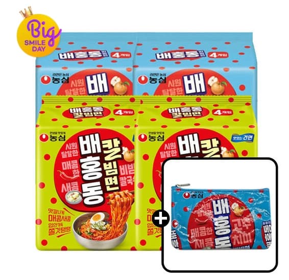 배홍동 비빔면 8입 + 배홍동 칼빔면 8입 (총 16봉)