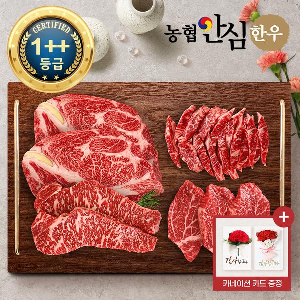 농협안심한우 1++모둠구이 선물세트 1.2kg