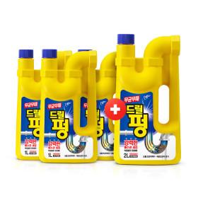 배수구 세정제 드릴펑 5L (1L 3개 2L 1개)