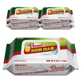 렛츠클린 물걸레청소포 대형5팩/ 총150매 (팩당30매)