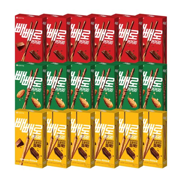 빼빼로 18개(6+6+6 개당 726원)