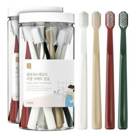 쉼표365 데일리 이중 초극세모 칫솔 20개+20개