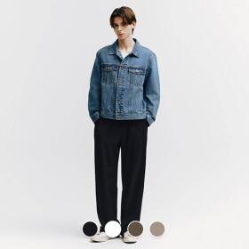 지오다노 와이드핏 밴딩 슬랙스
