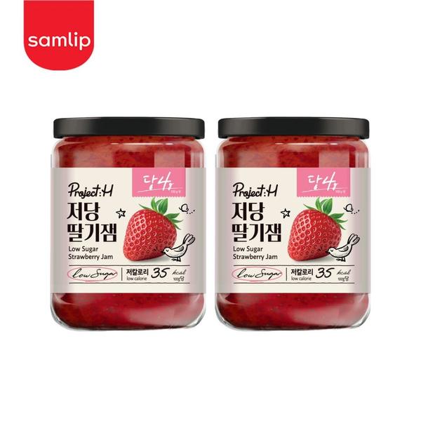 H 저당 4g 딸기잼 220g X 3병 + 식빵