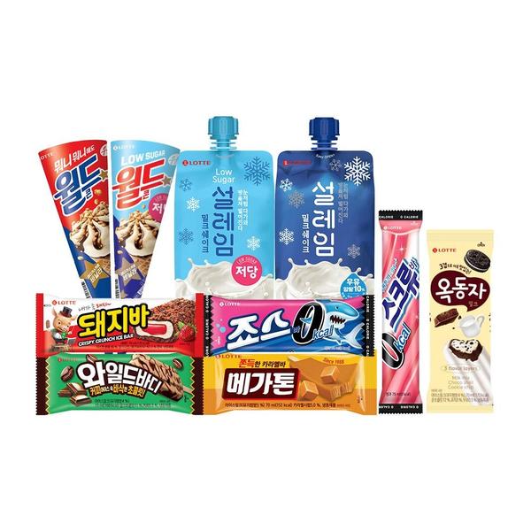 아이스크림 설레임6+월드콘6+바20 총32개