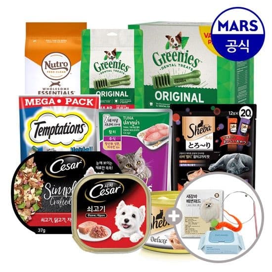 고양이 간식 템테이션 160g 4팩+쉬바캔무스+고양이낚시대+물티슈1팩