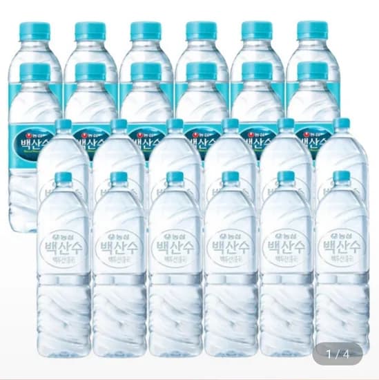 농심 백산수 2L 24펫(유라벨12펫+무라벨12펫)