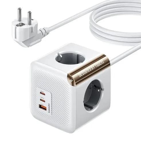 Toocki GaN C타입 PPS 2C1A 3포트 4구 4000W 고용량 접지형 멀티탭 충전기 C28