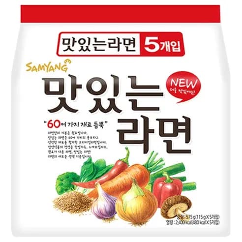 삼양 맛있는라면 115g, 5개
