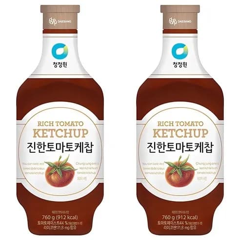 대상 청정원 진한케찹, 760g, 2개