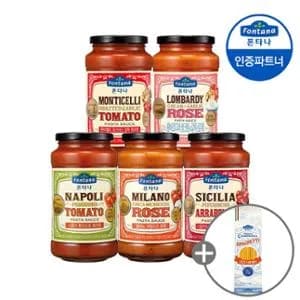 폰타나 파스타소스 600g 5종 2+2병 골라담기 +면500g
