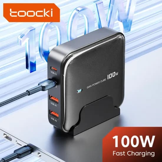 Toocki GaN 100W 데스크탑 충전기 유형 C 고속 충전 QC4.0 PD3.0