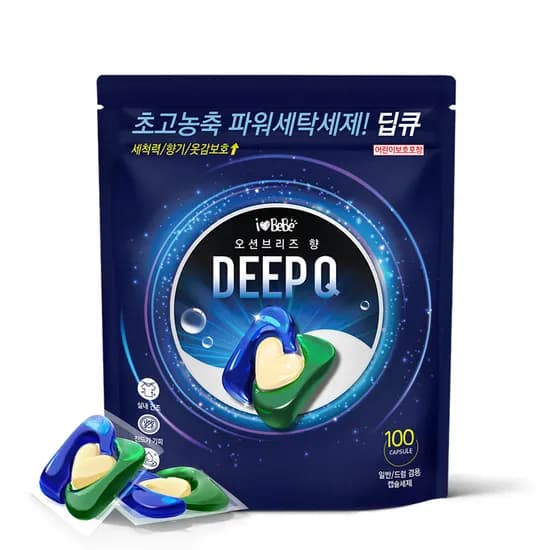 아이러브베베 딥큐 3in1 고농축 캡슐세제 100개 + 네페 1000원