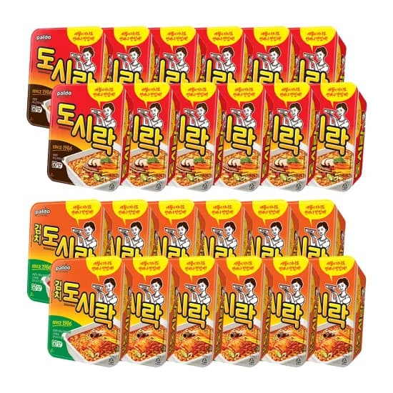 팔도 도시락 86g x 12개+김치 도시락 86g x 12개