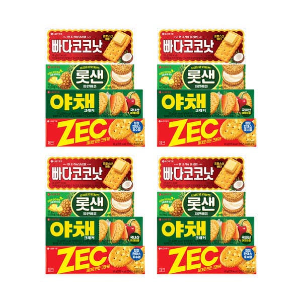 롯데웰푸드 비스킷 기획세트 277g 4개